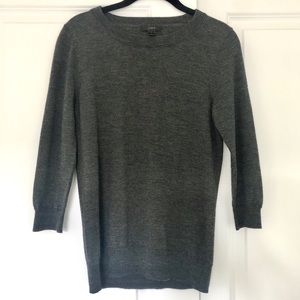 J.Crew Merino Wool Tippi Sweater Size S Dark Gray